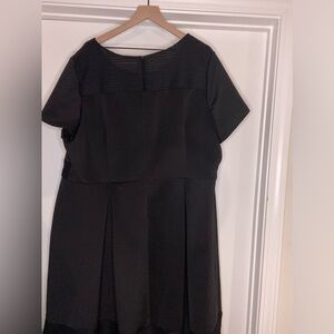 Black Dress, with mesh top. Heavy Material.  Size 24.  Lane Bryant